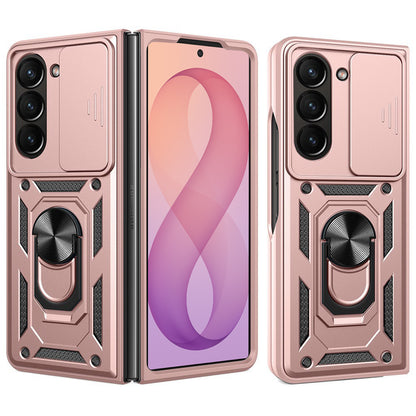 Maska za Samsung Galaxy Z Fold8 Ultra F976 / Z Fold7 F966, Techsuit, CamShield, Ružičasto zlatna