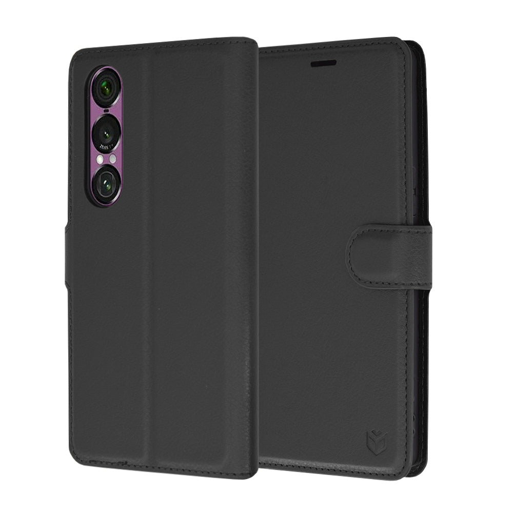 Futrola za Sony Xperia 1 VI, Techsuit, Leather Folio, Crna