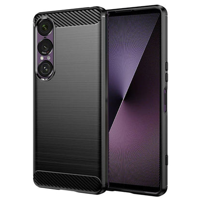 Maska za Sony Xperia 1 VII, Techsuit, Karbon, Crna