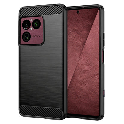 Maska za Sony Xperia 1 VIII, Techsuit, Karbon, Crna