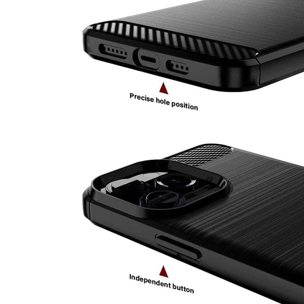 Maska za Sony Xperia 1 VIII, Techsuit, Karbon, Crna