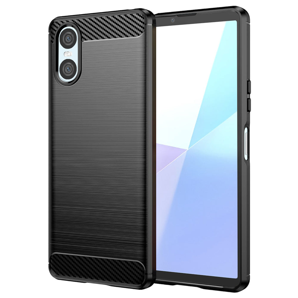 Maska za Sony Xperia 10 VI, Techsuit, Karbon, Crna