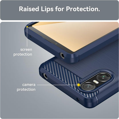 Maska za Sony Xperia 10 VI, Techsuit, Karbon, Crna