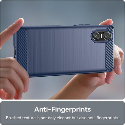 Maska za Sony Xperia 10 VI, Techsuit, Karbon, Crna
