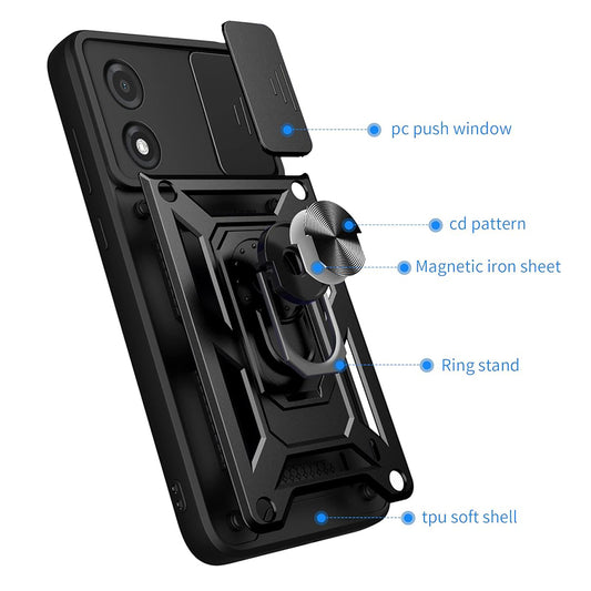 Maska za Tecno Pova 5 Pro, Techsuit, CamShield, Crna