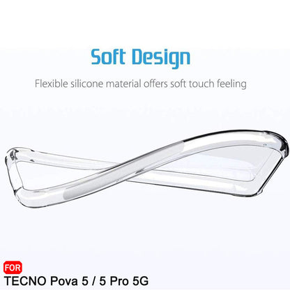Maska za Tecno Pova 5 Pro, Techsuit, Otporna na udarce, Prozirna