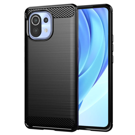 Maska za Xiaomi 11 Lite 5G NE / Mi 11 Lite 5G / 11 Lite, Techsuit, Karbon, Crna