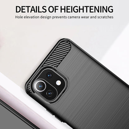 Maska za Xiaomi 11 Lite 5G NE / Mi 11 Lite 5G / 11 Lite, Techsuit, Karbon, Crna