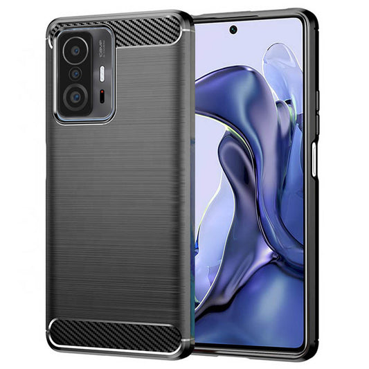 Maska za Xiaomi 11T / 11T Pro, Techsuit, Karbon, Crna