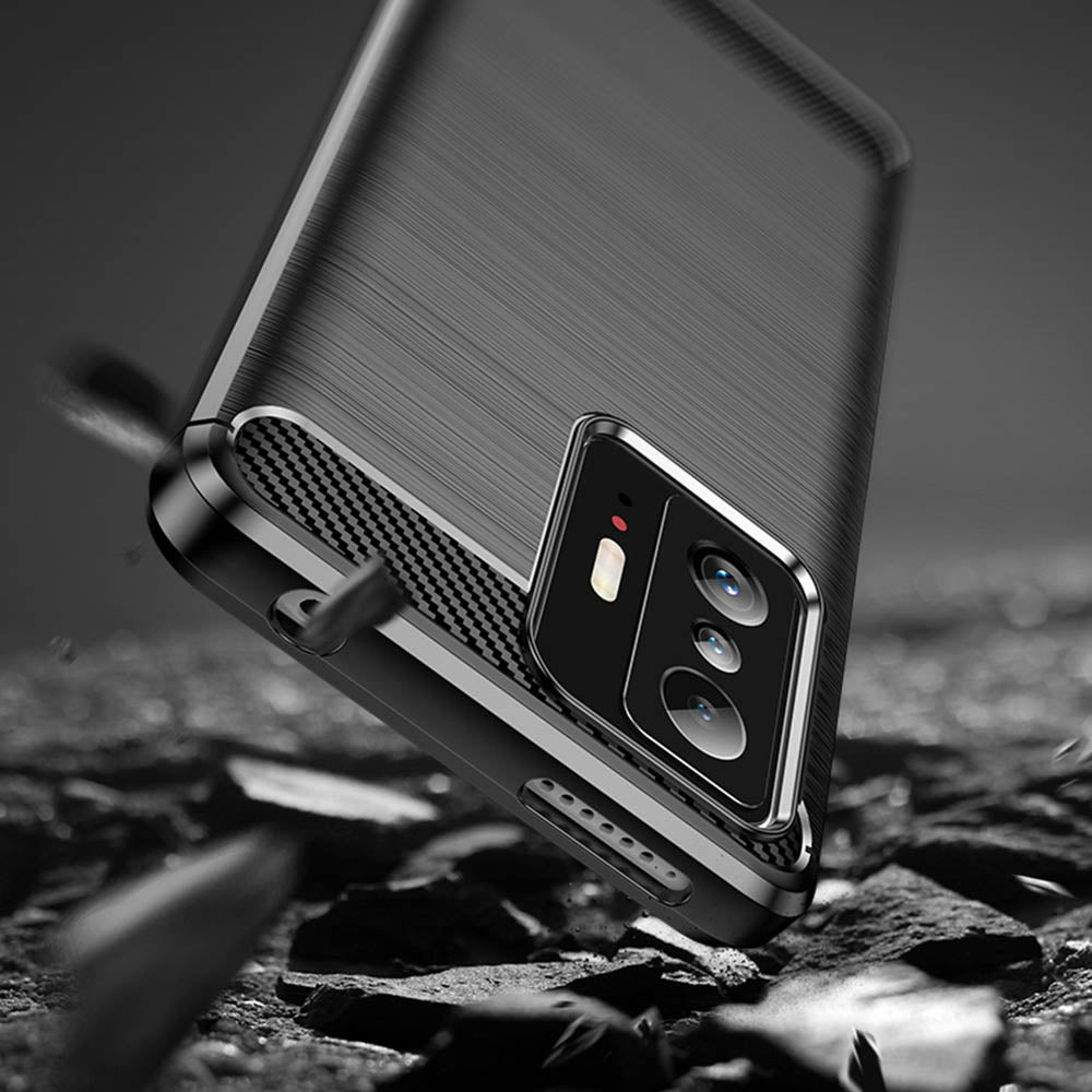 Maska za Xiaomi 11T / 11T Pro, Techsuit, Karbon, Crna