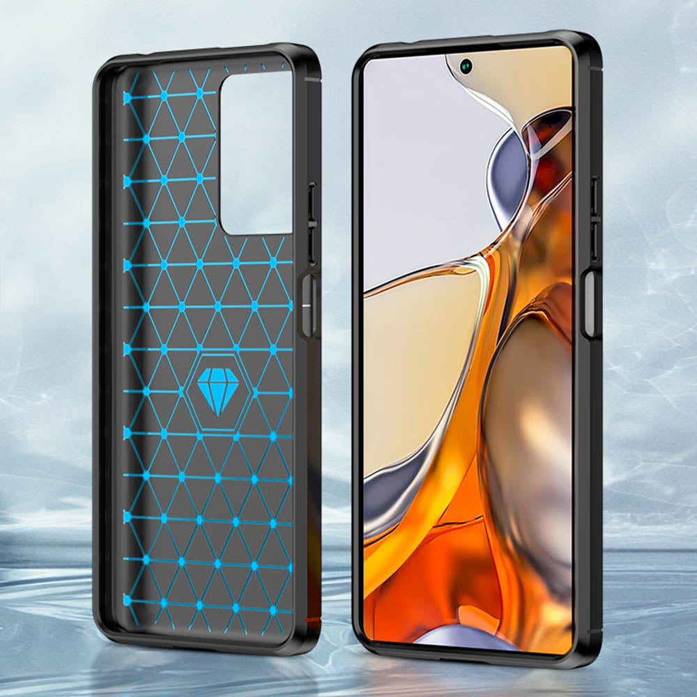 Maska za Xiaomi 11T / 11T Pro, Techsuit, Karbon, Crna