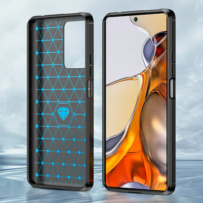Maska za Xiaomi 11T / 11T Pro, Techsuit, Karbon, Crna