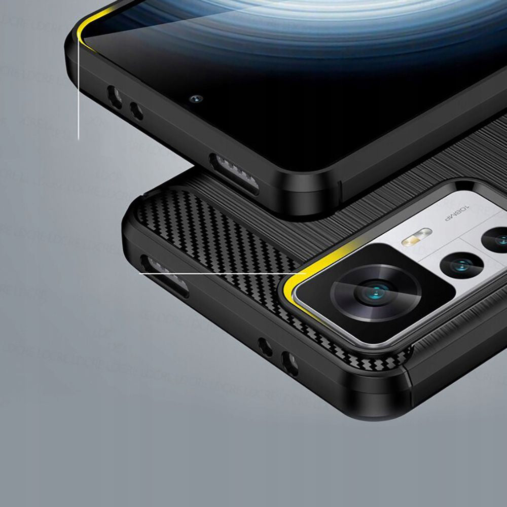 Maska za Xiaomi 12T / 12T Pro, Techsuit, Karbon, Crna