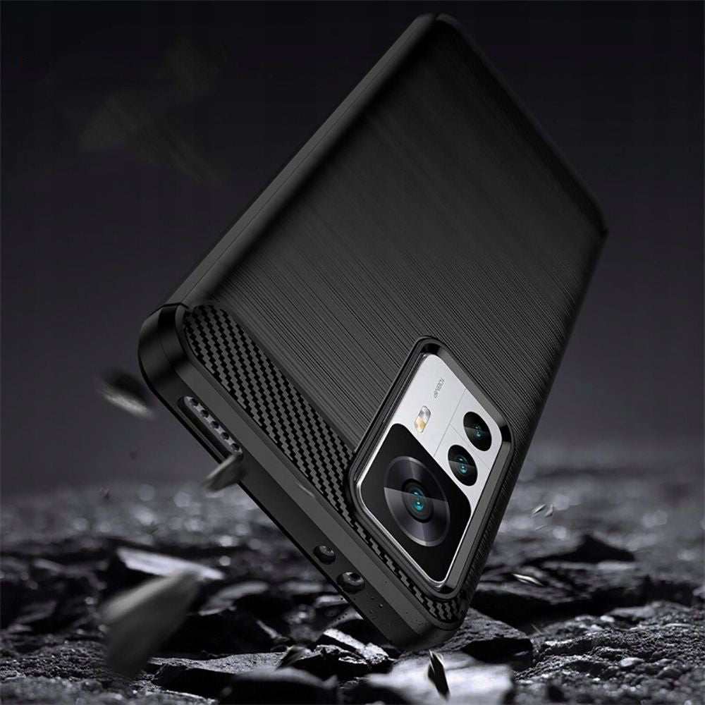 Maska za Xiaomi 12T / 12T Pro, Techsuit, Karbon, Crna