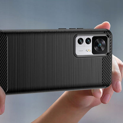 Maska za Xiaomi 12T / 12T Pro, Techsuit, Karbon, Crna