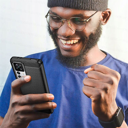 Maska za Xiaomi 12T / 12T Pro, Techsuit, Karbon, Crna