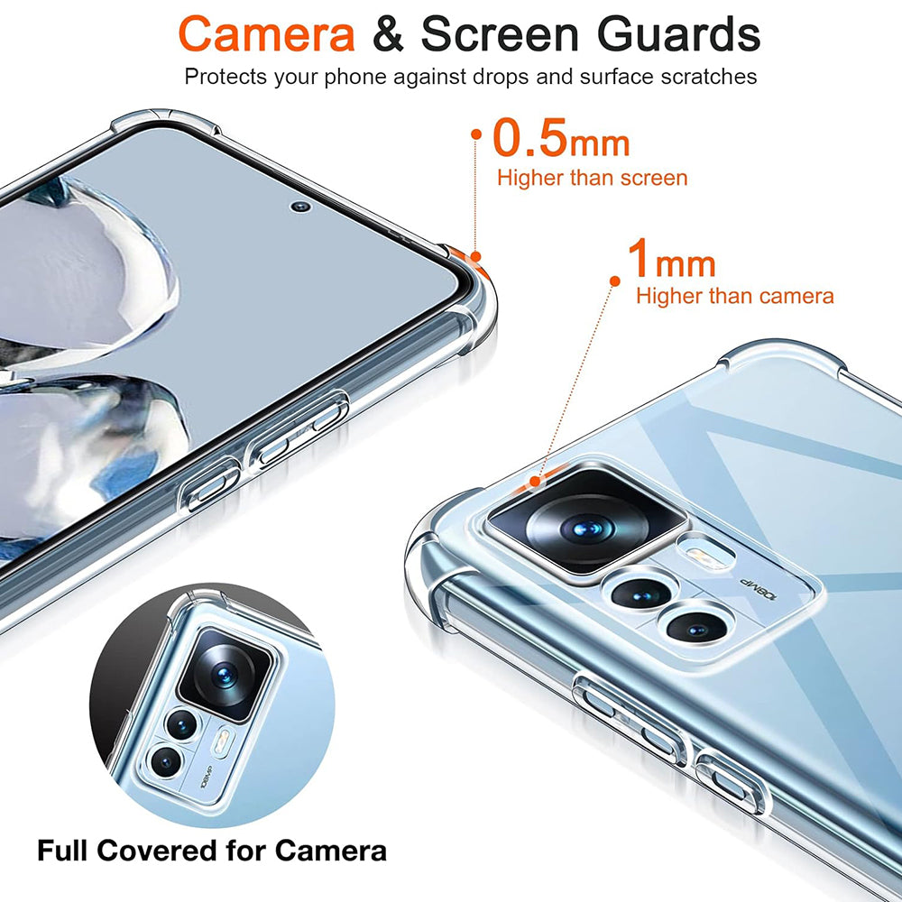Maska za Xiaomi 12T / 12T Pro, Techsuit, Shockproof Clear, Prozirna