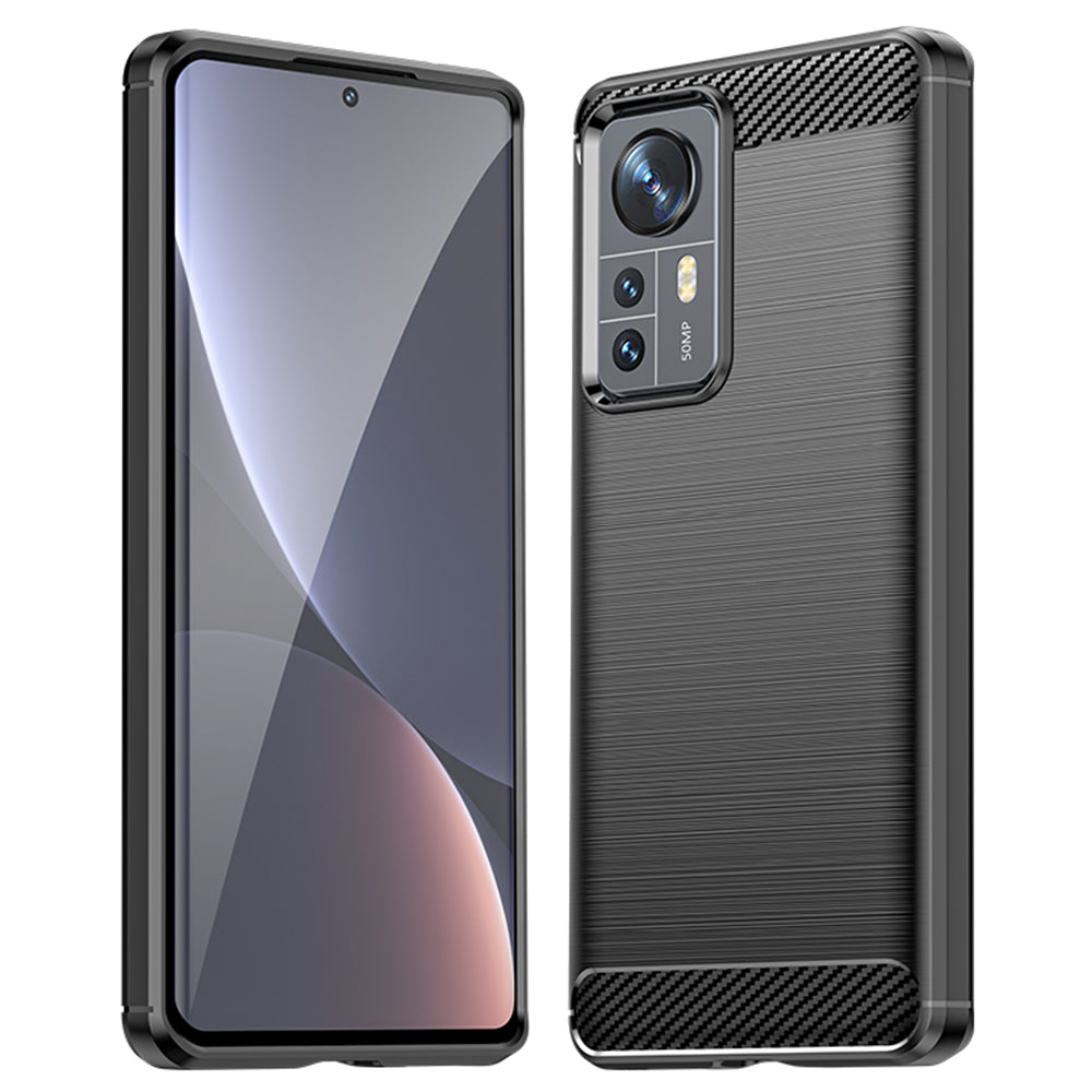 Maska za Xiaomi 12X / 12, Techsuit, Karbon, Crna