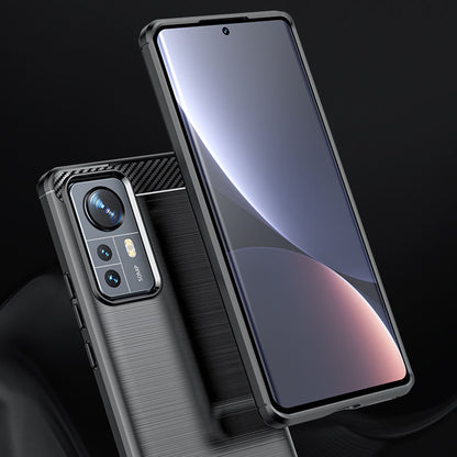 Maska za Xiaomi 12X / 12, Techsuit, Karbon, Crna