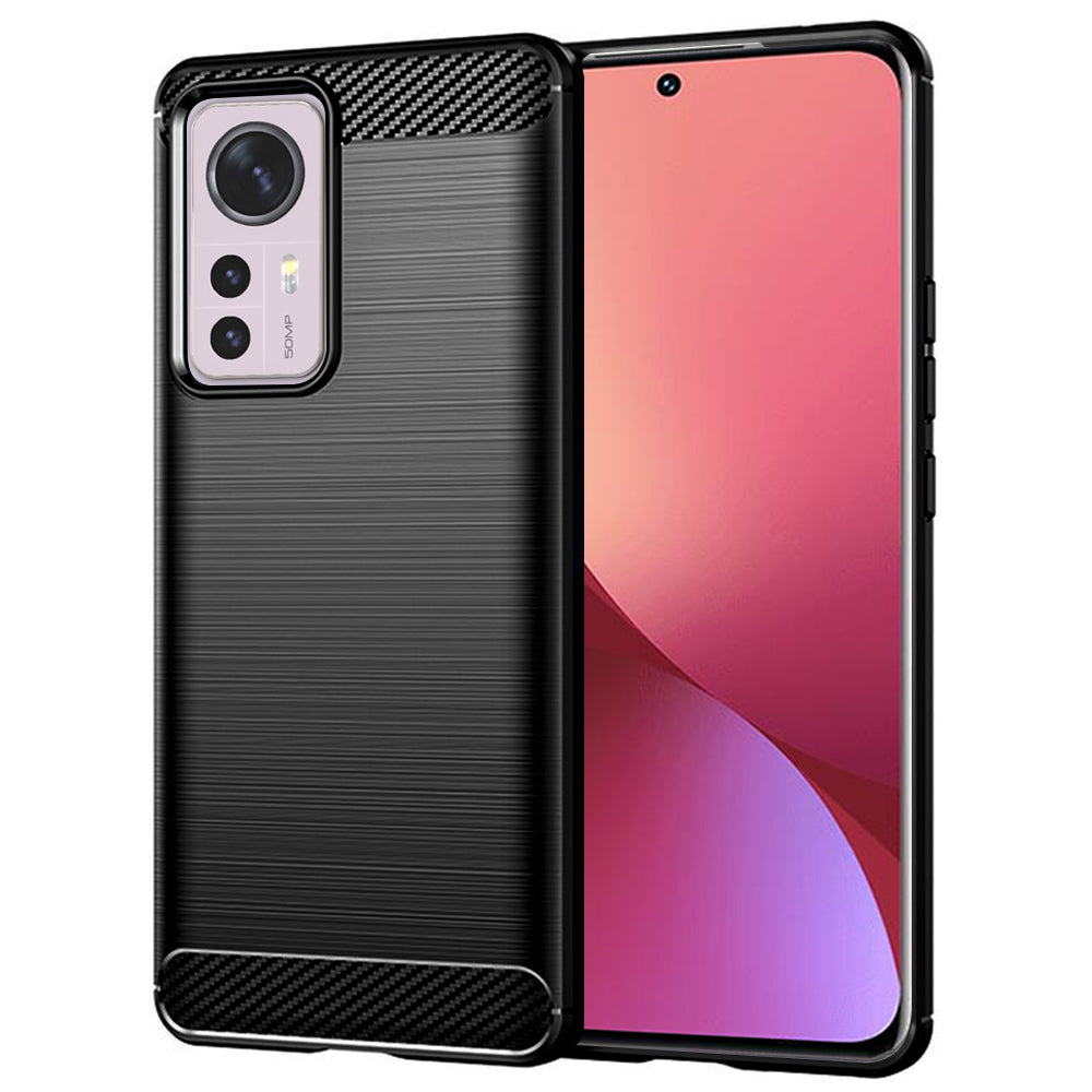 Maska za Xiaomi 12X / 12, Techsuit, Karbon, Crna