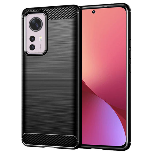 Maska za Xiaomi 12X / 12, Techsuit, Karbon, Crna