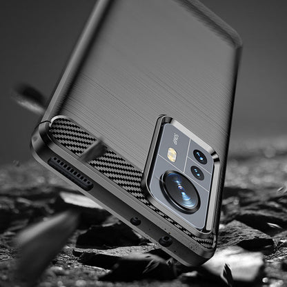 Maska za Xiaomi 12X / 12, Techsuit, Karbon, Crna