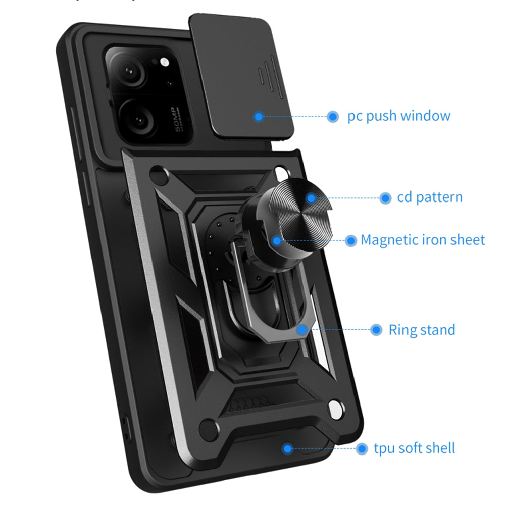Maska za Xiaomi 13T Pro / 13T, Techsuit, CamShield, Crna