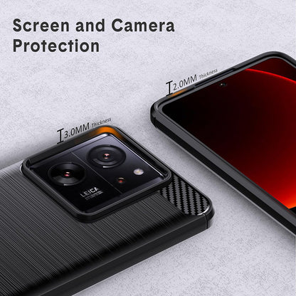 Maska za Xiaomi 13T Pro / 13T, Techsuit, Karbon, Crna