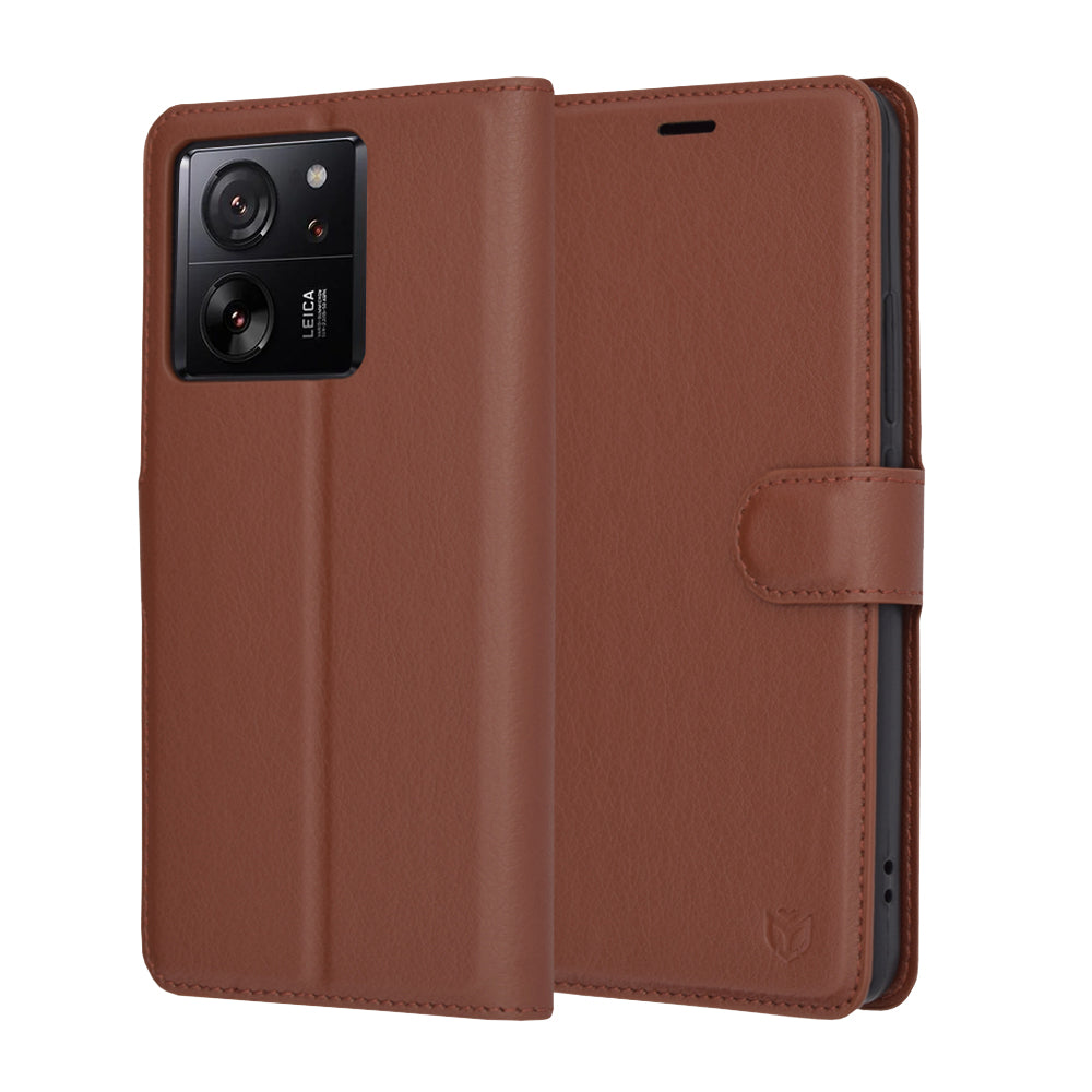Futrola za Xiaomi 13T Pro / 13T, Techsuit, Kožna Folio, Smeđa