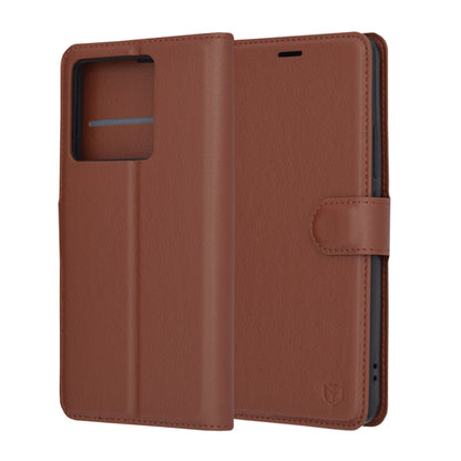 Futrola za Xiaomi 13T Pro / 13T, Techsuit, Kožna Folio, Smeđa