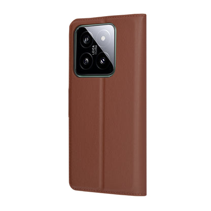 Futrola za Xiaomi 14, Techsuit, Kožna Folio, Smeđa