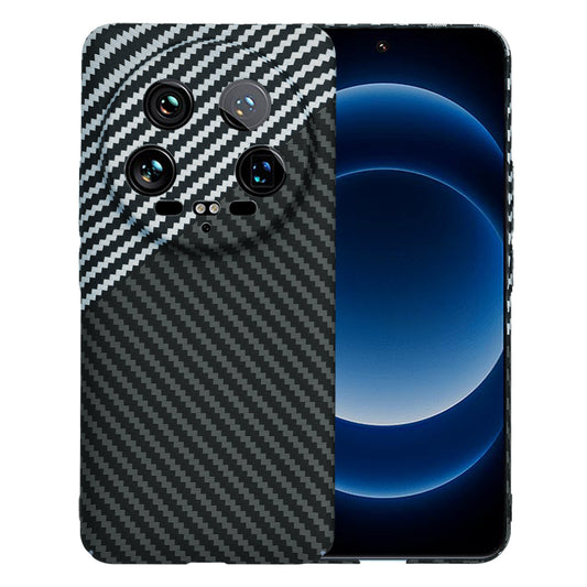 Maska za Xiaomi 14 Ultra, Techsuit, Carbonite FiberShell, Crno Siva