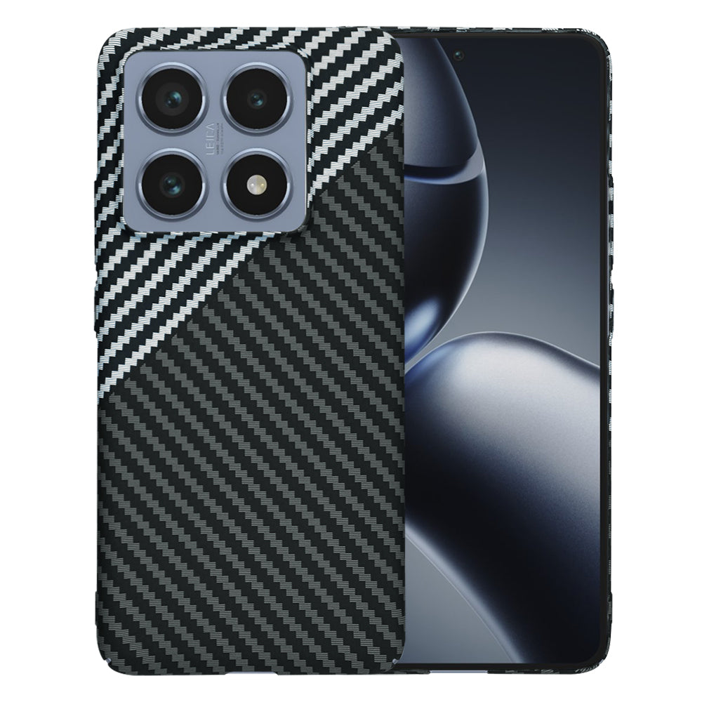 Maska za Xiaomi 14T Pro, Techsuit, Carbonite FiberShell, Crno Siva