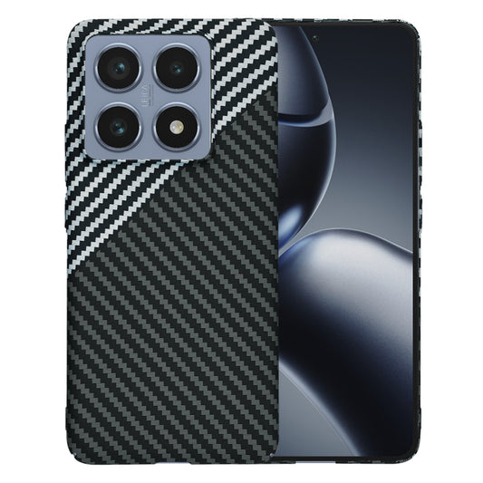 Maska za Xiaomi 14T Pro, Techsuit, Carbonite FiberShell, Crno Siva