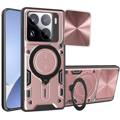 Maska za Xiaomi 15 Pro, Techsuit, CamGuard Pro, Ružičasto zlatna