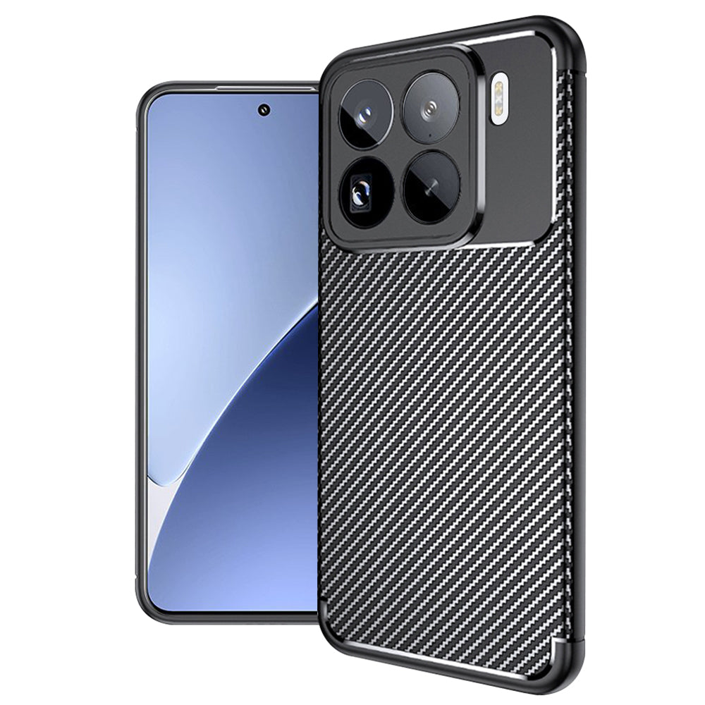Maska za Xiaomi 15 Pro, Techsuit, CarbonFiber, Crna