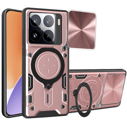 Maska za Xiaomi 15, Techsuit, CamGuard Pro, Ružičasto Zlatna