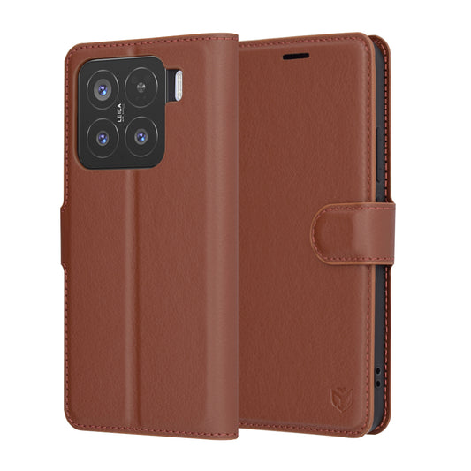 Futrola za Xiaomi 15, Techsuit, Kožna Folio, Smeđa