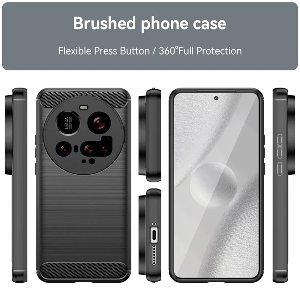 Maska za Xiaomi 15 Ultra, Techsuit, Karbon, Crna