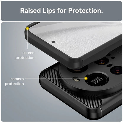 Maska za Xiaomi 15 Ultra, Techsuit, Karbon, Crna
