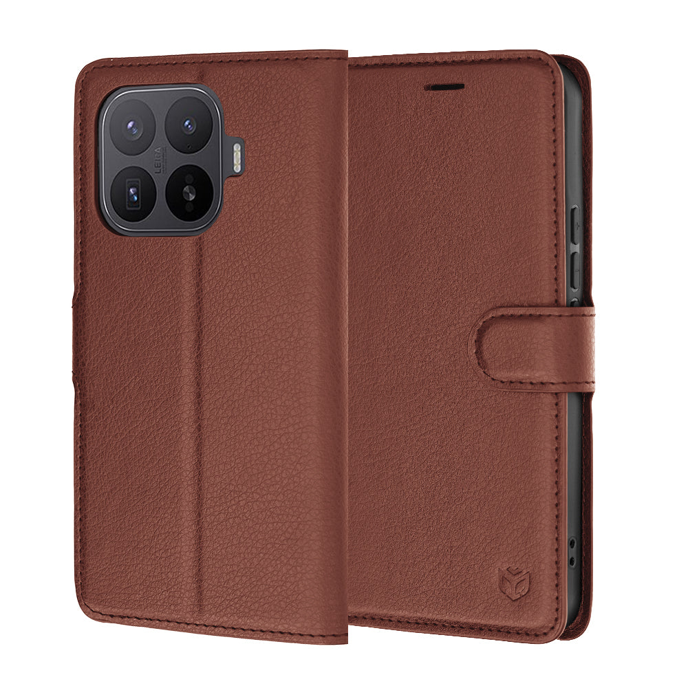 Futrola za Xiaomi 17T Pro, Techsuit, Kožna Folio, Smeđa