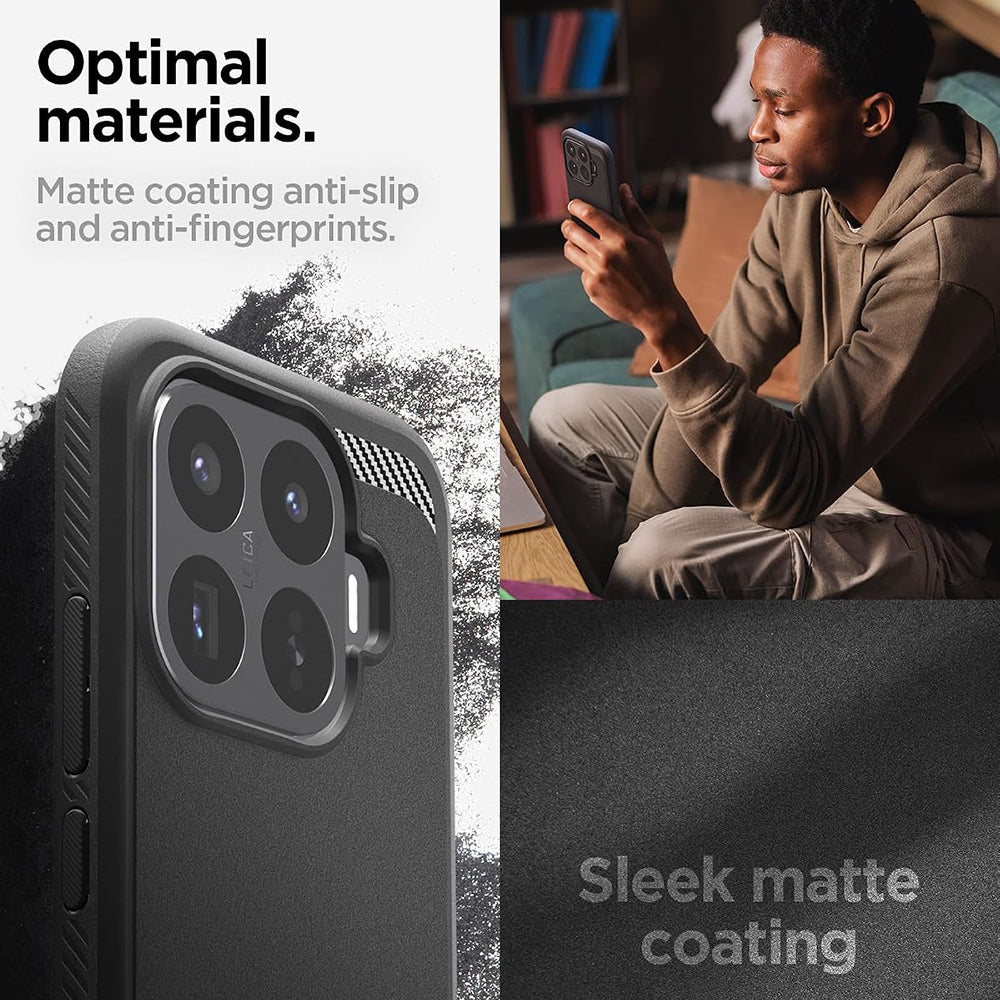 Maska za Xiaomi 17T, Spigen, Rugged Armor, Crna ACS11870