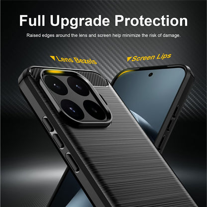 Maska za Xiaomi 17T, Techsuit, Karbon, Crna