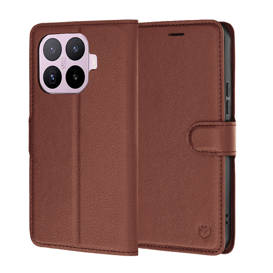Futrola za Xiaomi 17T, Techsuit, Kožna Folio, Smeđa