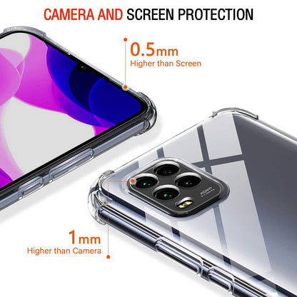 Maska za Xiaomi Mi 10 Lite 5G, Techsuit, Shockproof Clear, Prozirna
