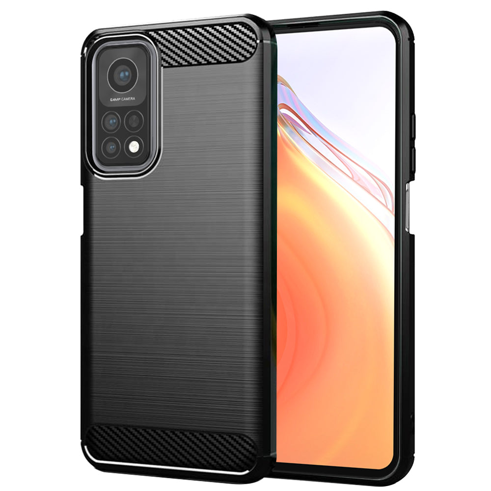 Maska za Xiaomi Mi 10T 5G / 10T Pro 5G, Techsuit, Karbon, Crna