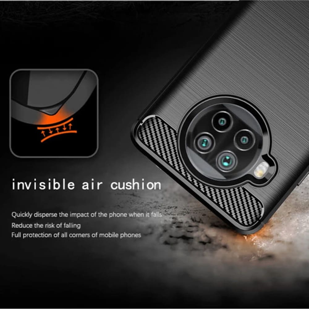 Maska za Xiaomi Mi 10T Lite 5G, Techsuit, Karbon, Crna