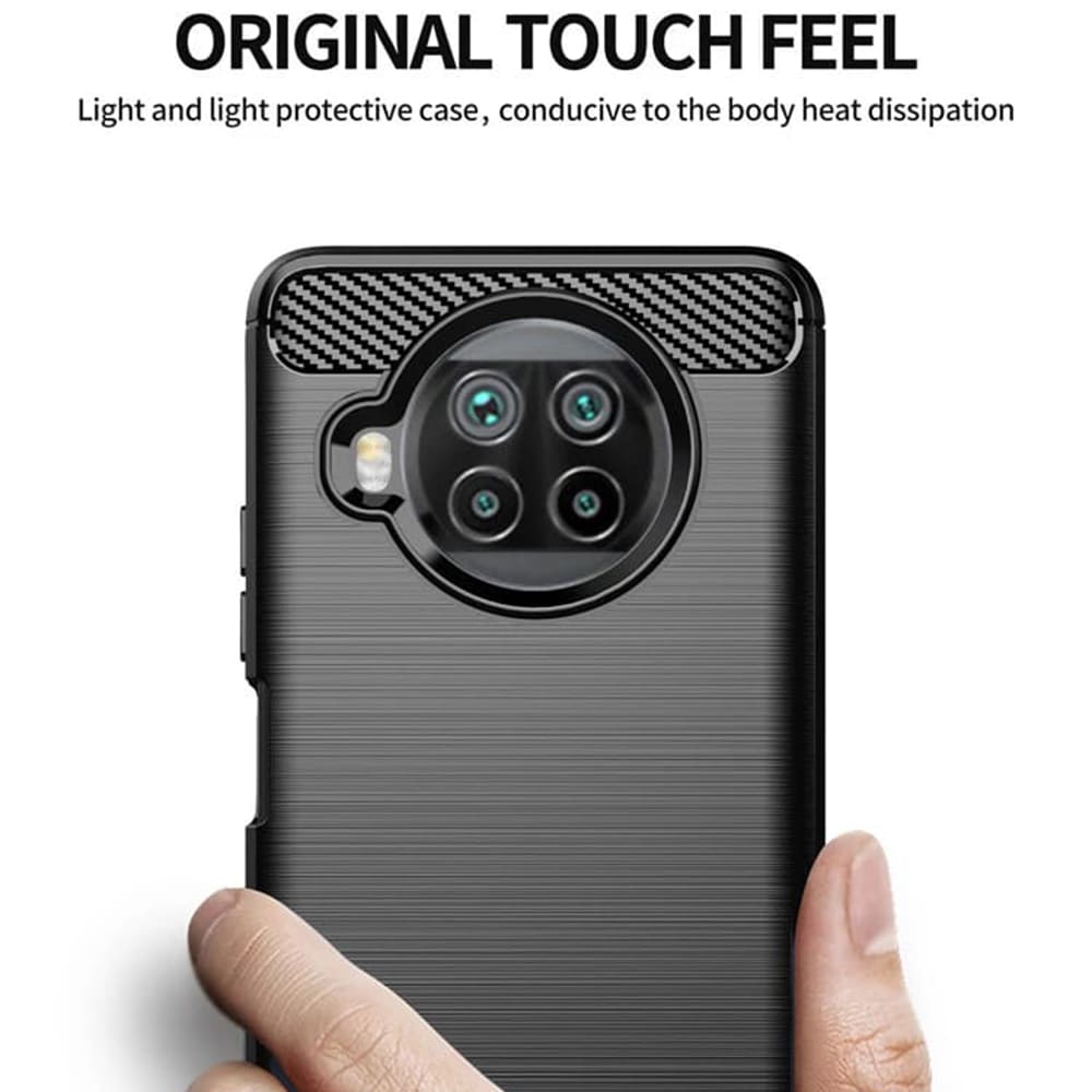 Maska za Xiaomi Mi 10T Lite 5G, Techsuit, Karbon, Crna