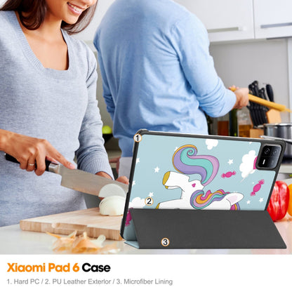 Futrola za Xiaomi Pad 6 / 6 Pro, Techsuit, FoldPro Unicorn, Višebojna