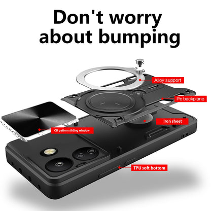 Maska za Xiaomi Poco C65 / Redmi 13C, Techsuit, CamGuard Pro, Crna